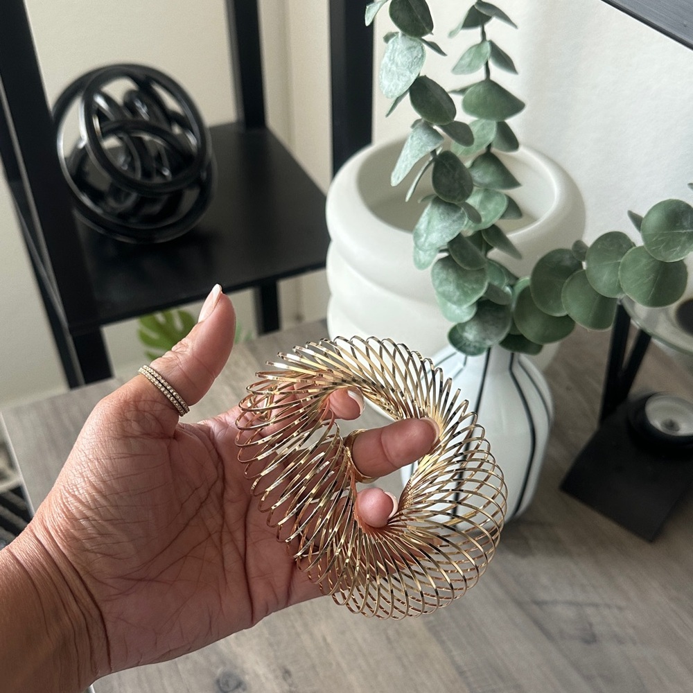 Gold coil bracelet